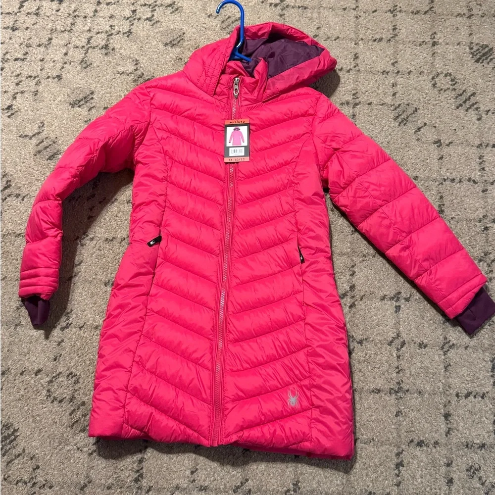 Spyder Kids Fuchsia Puffer Jacket - Picture 1 of 2